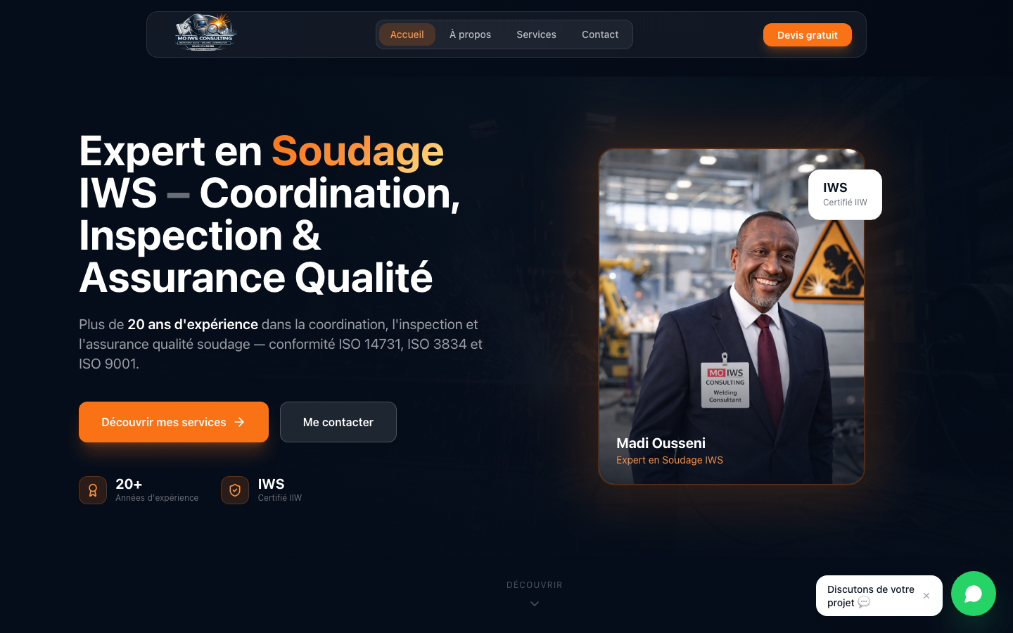 MO IWS Consulting website project screenshot